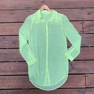 Frenchi Neón yellow sheer top